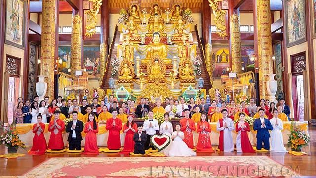 Hình ảnh lễ hằng thuận tại chùa Ba Vàng
